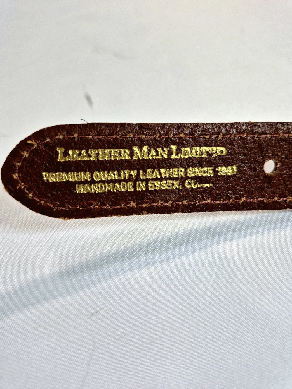 NWOT Leather Man Ltd. Blue Crab Ribbon Belt - Navy/Khaki USA Natical Old Money